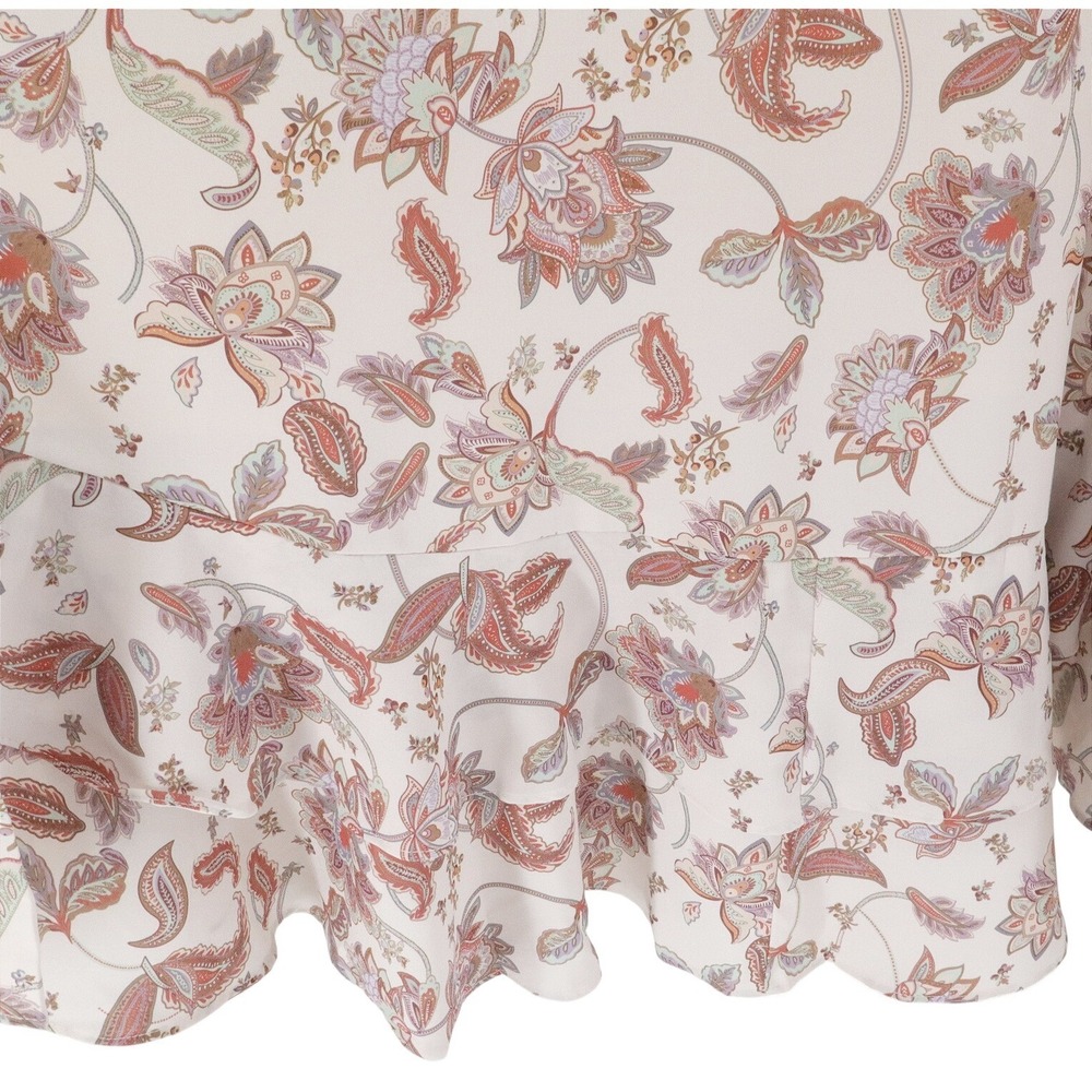NWT Grace Karin Floral Paisley Smocked Midi Dress Ruffle Hem Sleeveless 2XL - Picture 5 of 9